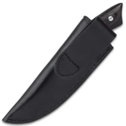 Hibben Legacy Skinning Knife With Sheath - 5Cr15 Stainless Steel Blade, Pakkawood Handle, Finger Ring - Length 8” -Knife Series Shop D17 GH5105