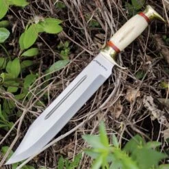 Timber Rattler Swamp Gator Hunter Bowie Knife & Leather Sheath 5 Timber Rattler Swamp Gator Hunter Bowie Knife & Leather Sheath -Knife Series Shop D17 TR120