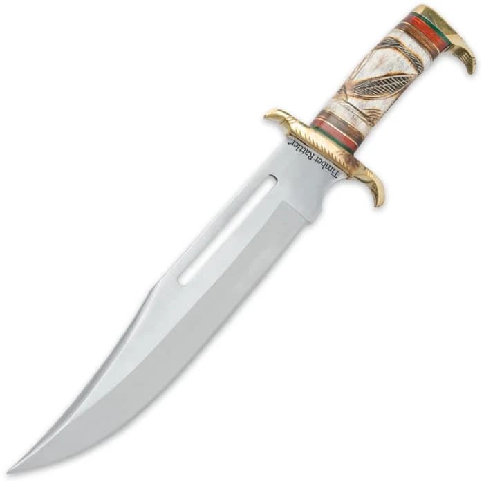 Timber Rattler Southwestern Hunter Bowie Knife With Genuine Leather Sheath 3 Timber Rattler Southwestern Hunter Bowie Knife With Genuine Leather Sheath - Image 3
