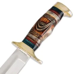 Timber Rattler Whispering Winds Bowie Knife Genuine Bone Fixed Blade -Knife Series Shop D17 TR135