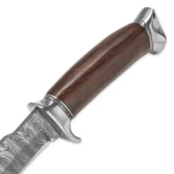 Timber Rattler Hidden Corral Skinner / Fixed Blade Knife With Nylon Sheath - DamascTec Steel Blade -Knife Series Shop D17 TR152