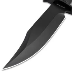 Timber Wolf Blackout Bowie Knife And Sheath - Black 3Cr13 Stainless Steel Blade, Wooden Handle Scales - Length 12 1/2” 7 Timber Wolf Blackout Bowie Knife And Sheath - Black 3Cr13 Stainless Steel Blade, Wooden Handle Scales - Length 12 1/2” -Knife Series Shop D17 TW1400