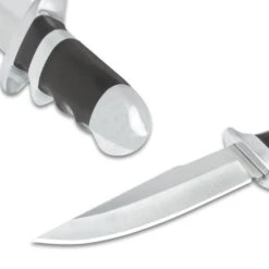 Timber Wolf Ultra-Light Work Knife And Sheath - 3Cr13 Stainless Steel Blade, Resin And Steel Handle - Length 12" -Knife Series Shop D17 TW1404