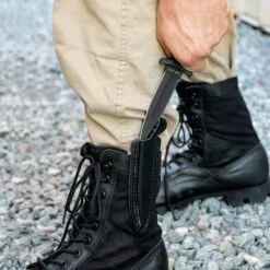 Timber Wolf Tactical Boot Knife With Clip-on Leather Sheath -Knife Series Shop D17 TW213