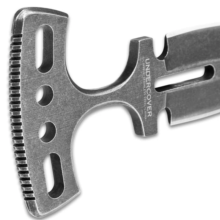 United Cutlery Undercover Stonewashed Magnum Push Dagger - One-Piece Stainless Steel Construction, Double-Edged Blade, No-Slip Grip 3 United Cutlery Undercover Stonewashed Magnum Push Dagger - One-Piece Stainless Steel Construction, Double-Edged Blade, No-Slip Grip - Image 3