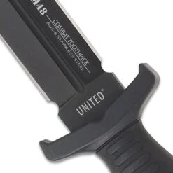 M48 Combat Toothpick Knife With Shoulder Harness - AUS-8 Stainless Steel Blade, TPR Handle, Brass Lanyard Hole - Length 9 1/4" -Knife Series Shop D17 UC2998