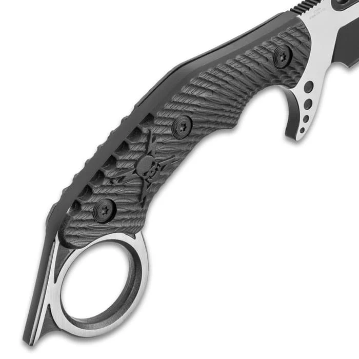 M48 Liberator Falcon Karambit Knife And Sheath - Cast Stainless Steel Blade, Black Oxide Coating, Injection Molded Nylon Handle - Length 10” 3 M48 Liberator Falcon Karambit Knife And Sheath - Cast Stainless Steel Blade, Black Oxide Coating, Injection Molded Nylon Handle - Length 10” - Image 3