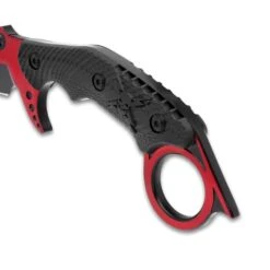 M48 Red Liberator Falcon Karambit And Sheath - Cast Stainless Steel Blade, Injection Molded Nylon Handle - Length 10” -Knife Series Shop D17 UC3334RD