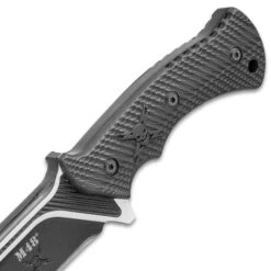 M48 Liberator Sabotage II Combat Knife With Sheath - Cast Stainless Steel, Black Oxide Coating, Layered G10 Handle - Length 13 1/2” -Knife Series Shop D17 UC3337