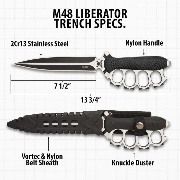 M48 Liberator Trench Knife - Knuckle Duster 3 M48 Liberator Trench Knife - Knuckle Duster - Image 3