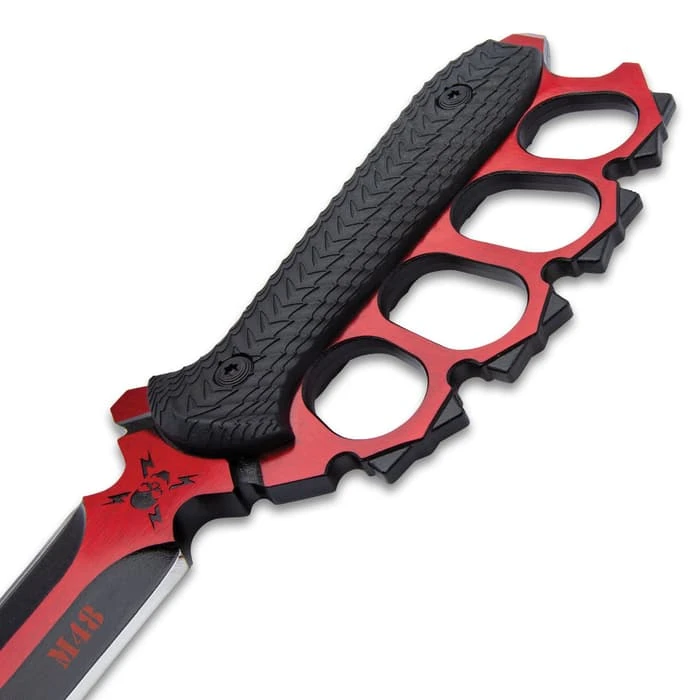 M48 Cardinal Sin Liberator Trench Knife With Sheath - 2Cr13 Cast Stainless Steel Blade, Layered Handle Scales - Length 13 3/4” 3 M48 Cardinal Sin Liberator Trench Knife With Sheath - 2Cr13 Cast Stainless Steel Blade, Layered Handle Scales - Length 13 3/4” - Image 3