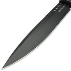 Honshu Boshin Midnight Forge Toothpick Knife And Sheath - 7Cr13 Stainless Steel Blade, Contoured TPR Handle, Lanyard Hole -Knife Series Shop D17 UC3394B