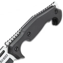 Black Ronin Stealth Machete And Sheath - Stainless Steel Blade, Black And Satin Finish, Wooden Handle - Length 16" -Knife Series Shop D17 UC3396