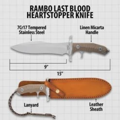 United Cutlery Rambo Last Blood Heartstopper Knife 9 United Cutlery Rambo Last Blood Heartstopper Knife -Knife Series Shop D17 UC3461
