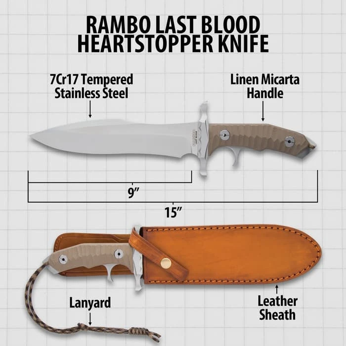 United Cutlery Rambo Last Blood Heartstopper Knife 3 United Cutlery Rambo Last Blood Heartstopper Knife - Image 3