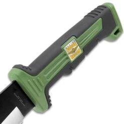 USMC Marine Force Recon Jungle Operator Bowie Knife And Sheath - Stainless Steel Blade, Sawback Serrations, Rubberized Handle - Length 15 1/2” -Knife Series Shop D17 UC3551