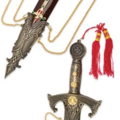Legends In Steel Knights Templar Dagger With Sheath 5 Legends In Steel Knights Templar Dagger With Sheath -Knife Series Shop D17 XL1152