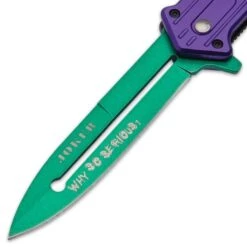 Joker Assisted Opening Stiletto Pocket Knife - Batman Switch -Knife Series Shop D19 BK5054