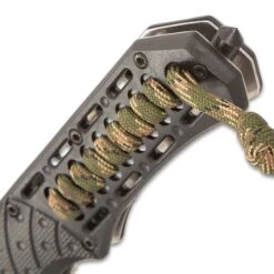 SOA Tour Of Duty Pocket Knife - Stainless Steel Blade, Assisted Opening, ABS Handle With Camo Paracord, Pocket Clip -Knife Series Shop D19 BK5391