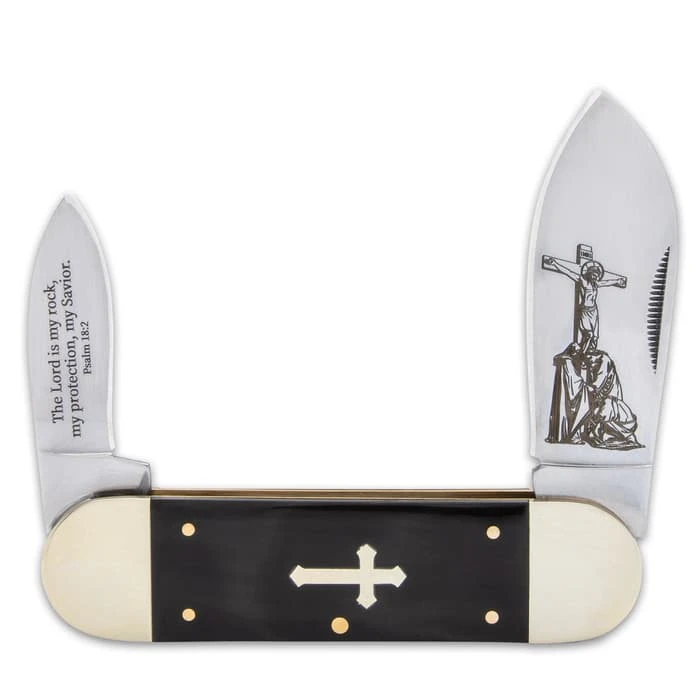 Salvation Elephant Toe Pocket Knife - Stainless Steel Blades, Bone Handle Scales, Nickel-Silver Bolsters, Brass Pins 3 Salvation Elephant Toe Pocket Knife - Stainless Steel Blades, Bone Handle Scales, Nickel-Silver Bolsters, Brass Pins - Image 3