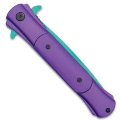 Joker Assisted Opening Stiletto Knife - Stainless Steel Blade, Slide Trigger, Anodized Aluminum Handle - Length 9” -Knife Series Shop D19 BK5949