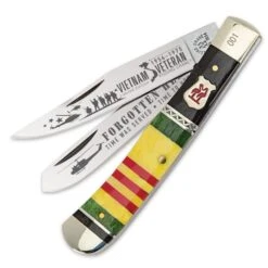 Kissing Crane Forgotten Hero Vietnam Veteran Trapper Pocket Knife 5 Kissing Crane Forgotten Hero Vietnam Veteran Trapper Pocket Knife -Knife Series Shop D19 KC5308