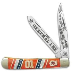 Kissing Crane General Lee Trapper Pocket Knife - Stainless Steel Blades, Bone And Pearl Handle, Nickel Silver Bolsters, Brass Liners 5 Kissing Crane General Lee Trapper Pocket Knife - Stainless Steel Blades, Bone And Pearl Handle, Nickel Silver Bolsters, Brass Liners -Knife Series Shop D19 KC5553
