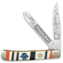 Kissing Crane Premium Brew Trapper Pocket Knife - Stainless Steel Blades, Bone Handle, Nickel Silver Bolsters, Brass Liners 5 Kissing Crane Premium Brew Trapper Pocket Knife - Stainless Steel Blades, Bone Handle, Nickel Silver Bolsters, Brass Liners -Knife Series Shop D19 KC5828