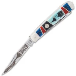 Kissing Crane Tomcat Fighter Plane Trapper - Stainless Steel Blades, Bone Handle Scales, Nickel Silver Bolsters, Brass Pins 6 Kissing Crane Tomcat Fighter Plane Trapper - Stainless Steel Blades, Bone Handle Scales, Nickel Silver Bolsters, Brass Pins -Knife Series Shop D19 KC5846