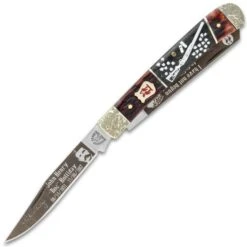 Kissing Crane Doc Holliday Trapper Pocket Knife - Stainless Steel Blades, Burnt Bone Handle Scales, Nickel Silver Bolsters 7 Kissing Crane Doc Holliday Trapper Pocket Knife - Stainless Steel Blades, Burnt Bone Handle Scales, Nickel Silver Bolsters -Knife Series Shop D19 KC5853