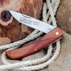 Kissing Crane Medium Brown Mule Pocket Knife 5 Kissing Crane Medium Brown Mule Pocket Knife -Knife Series Shop D19 KCH36
