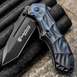 Smith & Wesson Black Ops Blue Tanto Tactical Pocket Knife 5 Smith & Wesson Black Ops Blue Tanto Tactical Pocket Knife -Knife Series Shop D19 SWBLOP3TBL