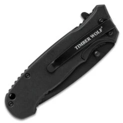 Timber Wolf Expedition Pocket Knife - 3Cr13 Stainless Steel Blade, Engravable Pakkawood Handle, Assisted Opening -Knife Series Shop D19 TW1398