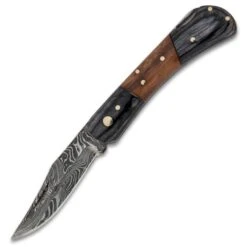 Timber Wolf File Worked Damascus Pocket Knife -Knife Series Shop D19 TW448