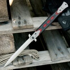 United Cutlery Rampage Assisted Opening Red And Black Stiletto 5 United Cutlery Rampage Assisted Opening Red And Black Stiletto -Knife Series Shop D19 UC2775