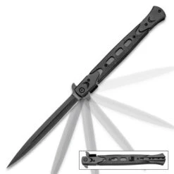 United Cutlery Rampage Black Assisted Opening Stiletto -Knife Series Shop D19 UC2776