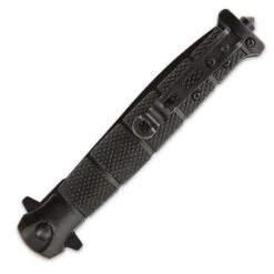 USMC Blackout Combat Stiletto - Assisted Opening Pocket Knife - Officially Licensed -Knife Series Shop D19 UC3232