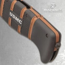 USMC Maximum Assisted Opening Pocket Knife - Titanium Coated Stainless Steel Blade, TPR Handle, Pocket Clip - Closed 7” -Knife Series Shop D19 UC3406