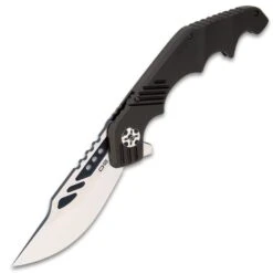 M48 Warthawg Pocket Knife - D2 Tool Steel, Ball Bearing Opening, Pocket Clip - Closed 6 3/4” -Knife Series Shop D19 UC3417