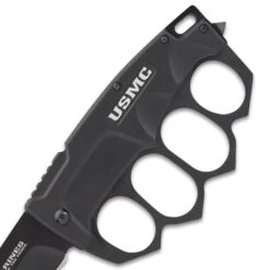 USMC Trench Folding Knuckle Knife - Stainless Steel Blade, TPU Handle, Glass Breaker Pommel, Pocket Clip - Closed 4 3/4” 9 USMC Trench Folding Knuckle Knife - Stainless Steel Blade, TPU Handle, Glass Breaker Pommel, Pocket Clip - Closed 4 3/4” -Knife Series Shop D19 UC3463