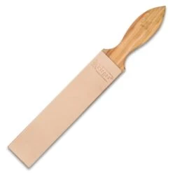 Kriegar Double Sided Paddle Strop - Smooth Buffalo Leather, Solid Hardwood, Sharpest Blade Edges Possible - 2" Wide -Knife Series Shop D40 KG185