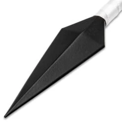 Stinger® Mini Kunai Throwing Knife And Sheath - Stainless Steel Construction, Wrapped Handle, Open-Ring Pommel - Length 5” -Knife Series Shop D47 BK5744