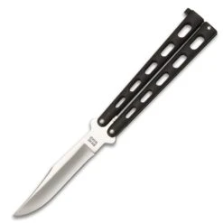 Bear & Son Butterfly Knife Black Die Cast Handle -Knife Series Shop D49 BC1165