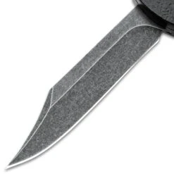 Black Jacket OTF Automatic Knife And Sheath - Stainless Steel Blade, Metal Alloy Handle, Pocket Clip - Length 8 3/4" -Knife Series Shop E04 VB1801