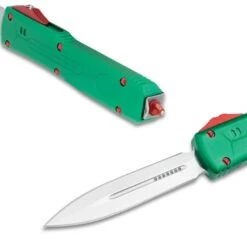 Interstellar OTF Automatic Knife And Sheath - Stainless Steel Blade, Aircraft-Grade Aluminum Handle - Length 8 3/4" -Knife Series Shop E04 VB1887