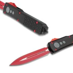 Digi-Red OTF Automatic Knife And Sheath - Stainless Steel Blade, Aluminum Handle, Pocket Clip - Length 8 3/4" 7 Digi-Red OTF Automatic Knife And Sheath - Stainless Steel Blade, Aluminum Handle, Pocket Clip - Length 8 3/4" -Knife Series Shop E04 VB1894