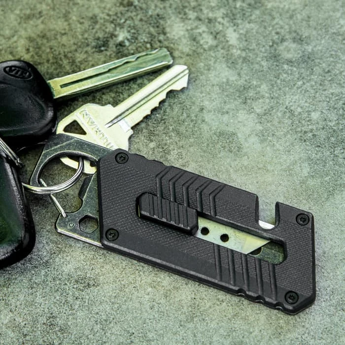 Havoc Utility Knife - Stainless Steel Blade, Nylon Fiber And Steel Handle, Integrated Carabiner, Slide Trigger - Closed Length 4” 4 Havoc Utility Knife - Stainless Steel Blade, Nylon Fiber And Steel Handle, Integrated Carabiner, Slide Trigger - Closed Length 4” - Image 4