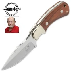 Gil Hibben Diamondback Knife And Sheath - 7Cr17 Steel Blade, Pakkawood Handle, Nickel Silver Bolster - Length 7 7/8” -Knife Series Shop E17 GH5100
