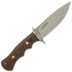 Hibben Tundra Bushcraft Knife And Sheath - 420HC Stainless Steel Blade, G10 Handle Scales, Stainless Guard -Knife Series Shop E17 GH5110
