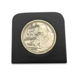 Gil Hibben 65TH Anniversary Spartan Bowie And Display Stand - 5Cr15 Stainless Steel Blade, Pakkawood Handle, Brass Spine - Length 20 5/8” -Knife Series Shop E17 GH5123